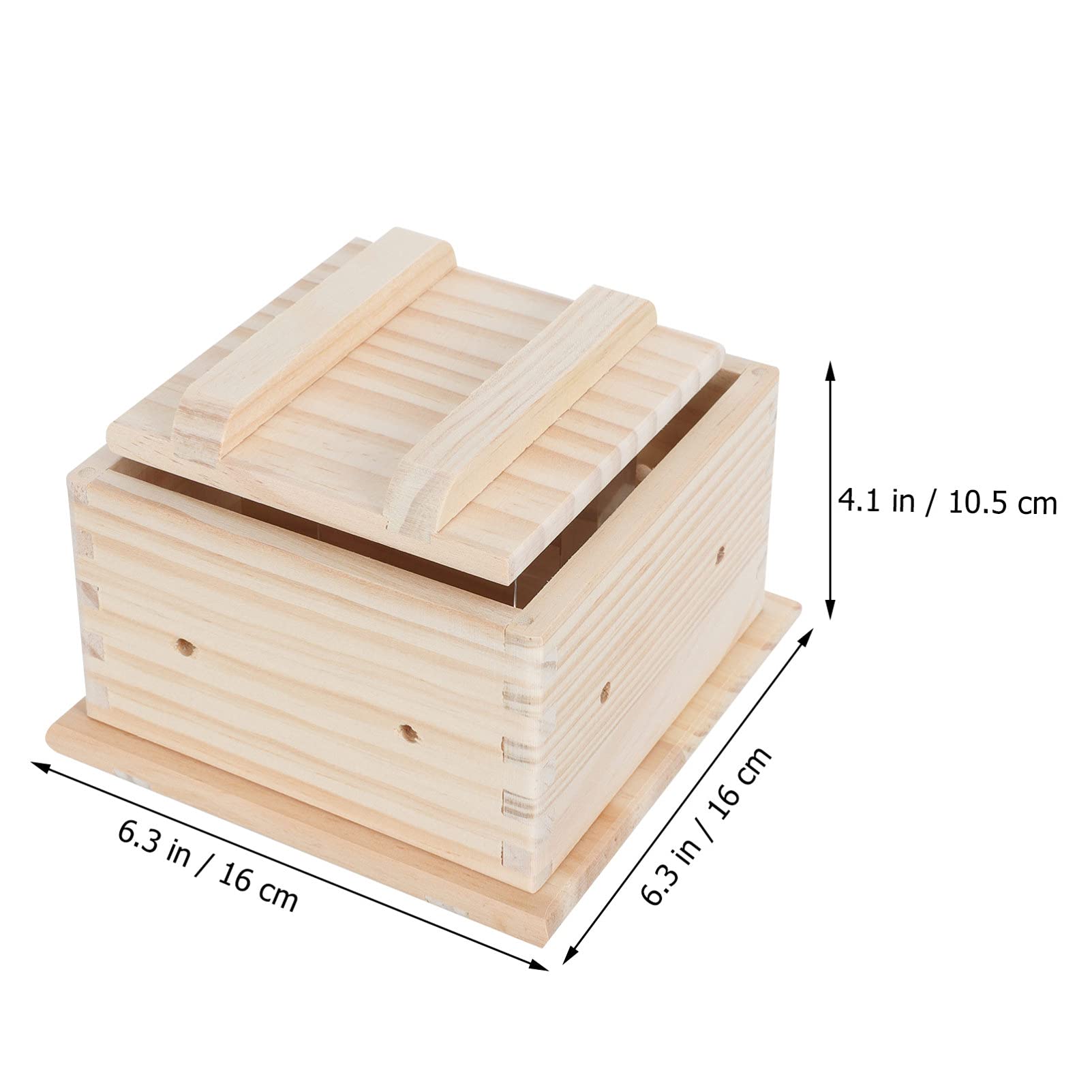 Happyyami Wooden Tofu Press Kit - 1 Pack Natural Bamboo Tofu Maker, Safe & Easy to Clean DIY Homemade Tofu Press for Vegan, Vegetarian Cooking - Perfect for Home Kitchen, Meal Prep & Asian Cuisine