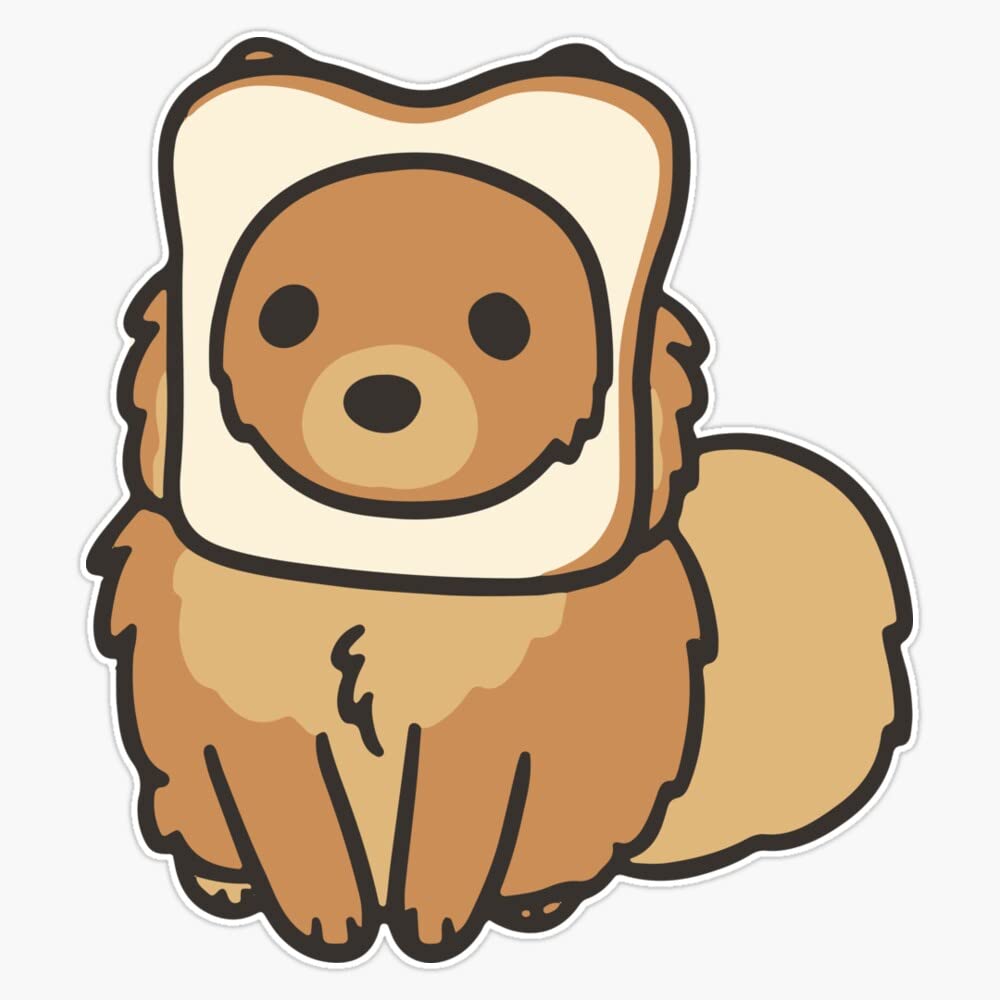 Waterproof Pomeranian Poof Ball Vinyl Sticker - 5
