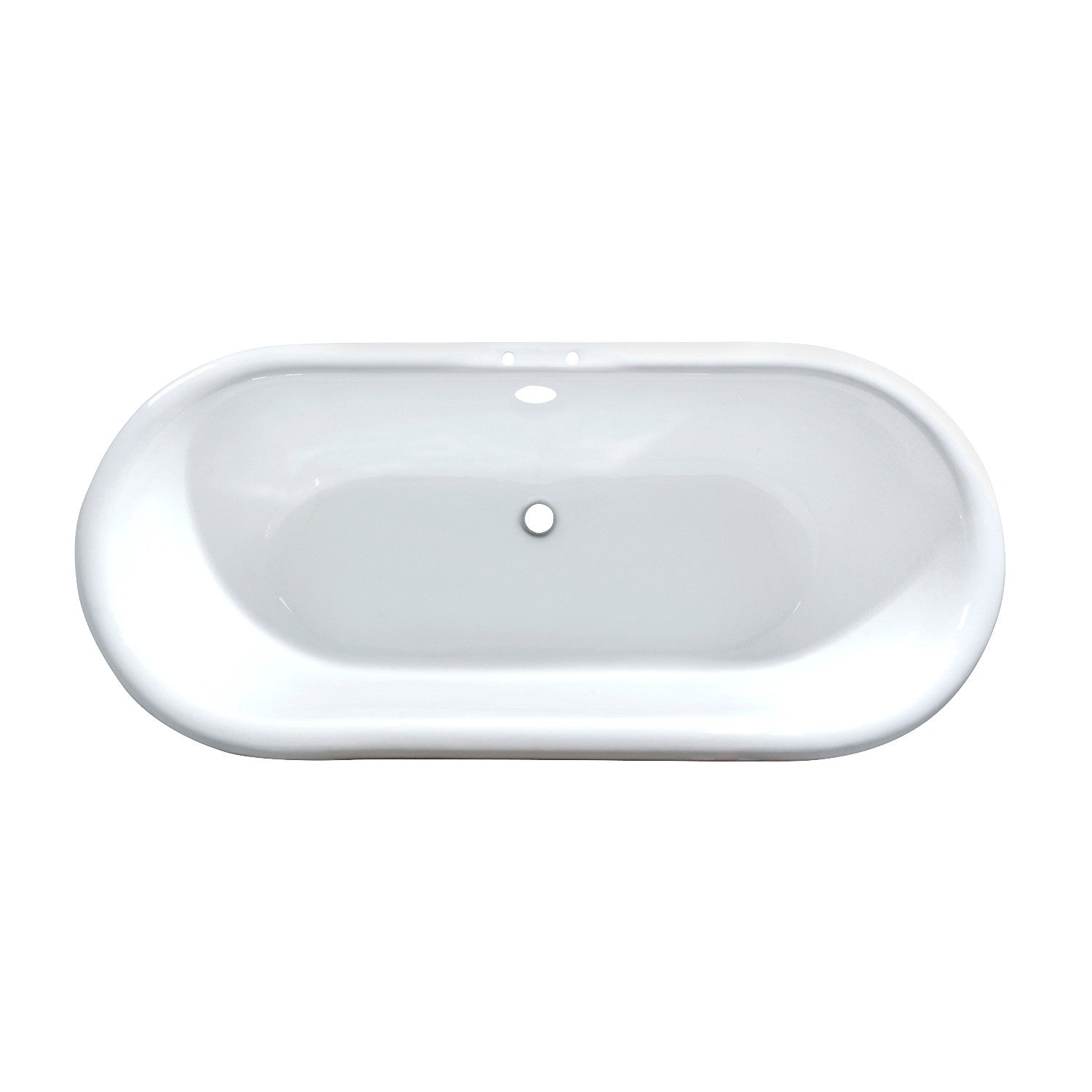 Aqua Eden 66 Inch Cast Iron Clawfoot Bathtub - Double Ended Oval Tub with 7 Inch Faucet Drillings in Black/White/Polished Chrome | Vintage Style Freestanding Soaking Tub for Bathroom Remodel & Luxury Spa Experience