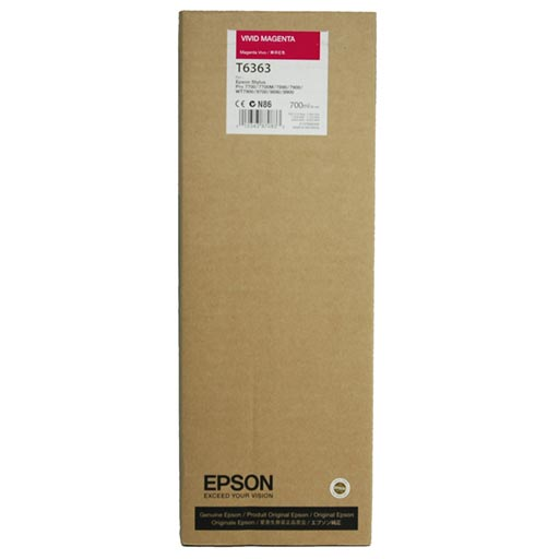 Epson Vivid Magenta Ultrachrome HDR Ink Cartridge 700ml (T636300) - High-Quality Printer Ink for Professional Photography & Graphic Design