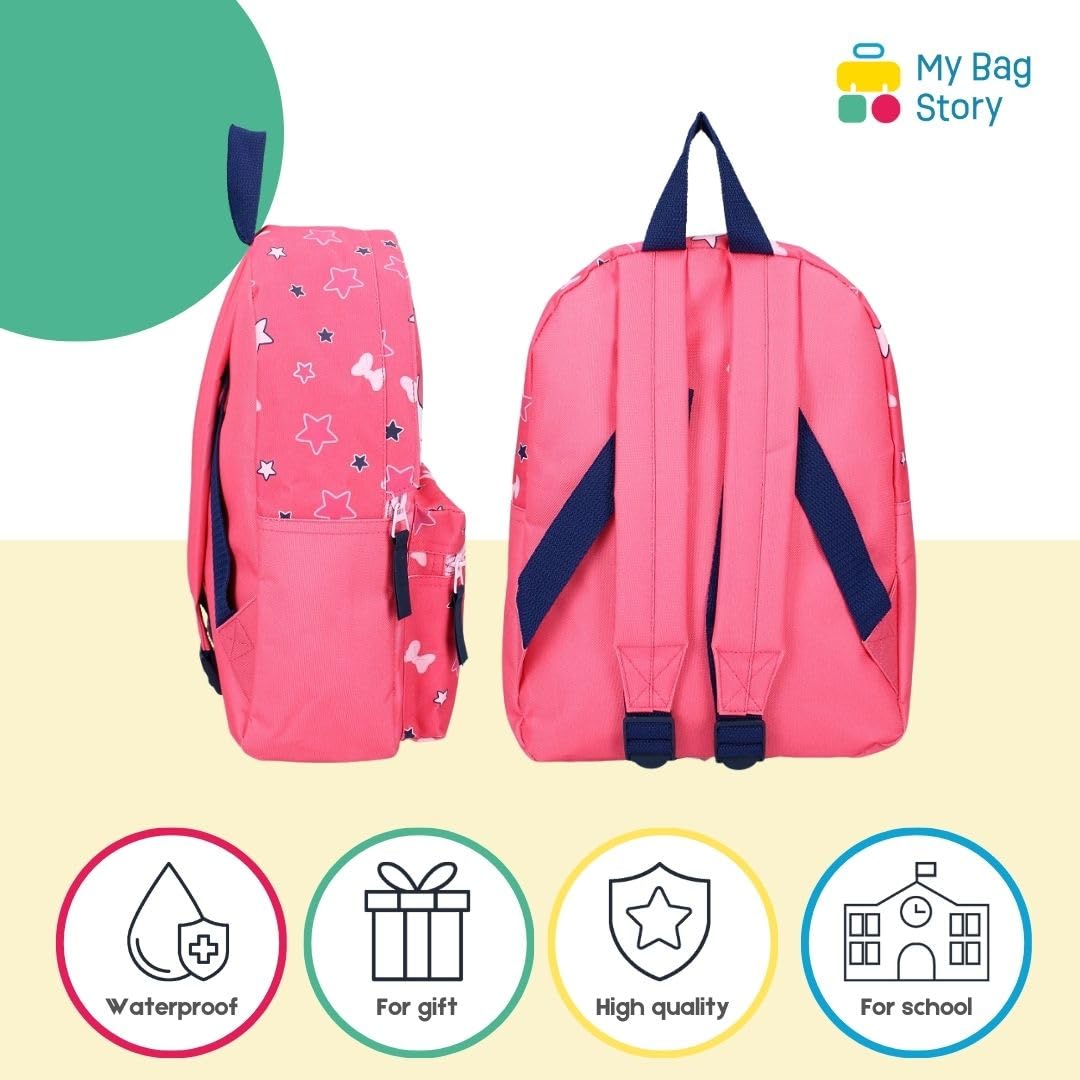 Minnie Mouse Pink Backpack for Girls - Adjustable Shoulder Straps, 31cm Size - Perfect for School, Kindergarten, Daycare - Great Gift Idea for Kids