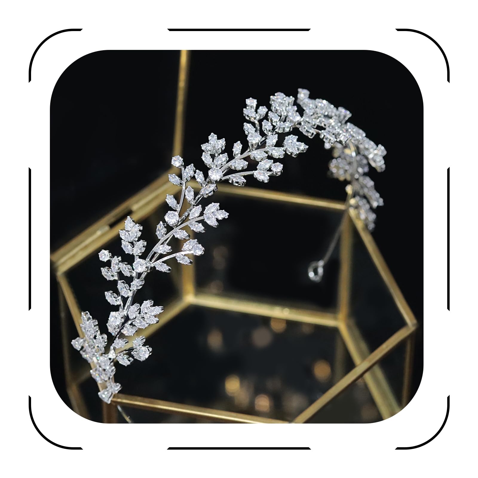 Jorsnovs Fashion Bridal Headpiece - Elegant Wedding Hair Accessory with Cubic Zirconia for Brides & Women | Perfect for Weddings, Prom, Birthday Gifts & Special Occasions