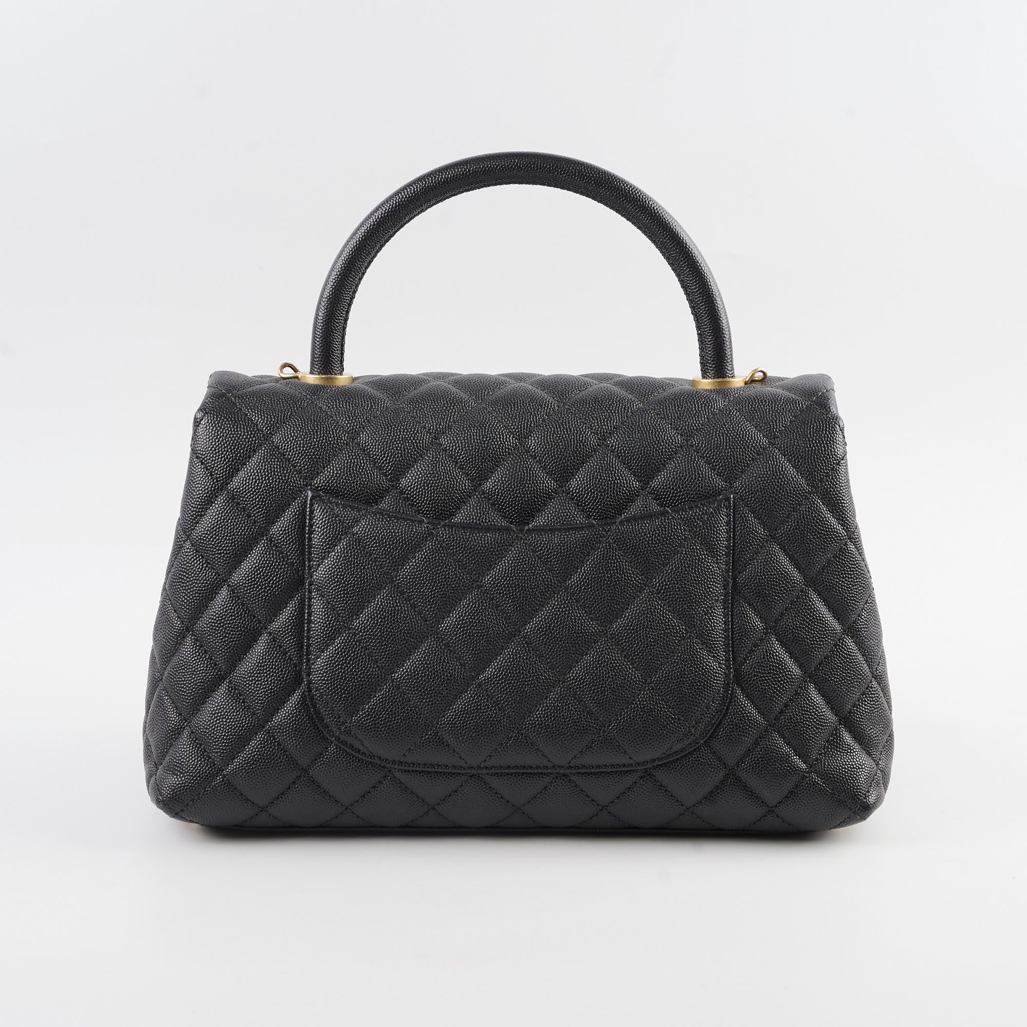 Chanel Medium COCO Handle Bag in Black Caviar Leather - Perfect for Work, Evening Events & Luxury Fashion Accessories