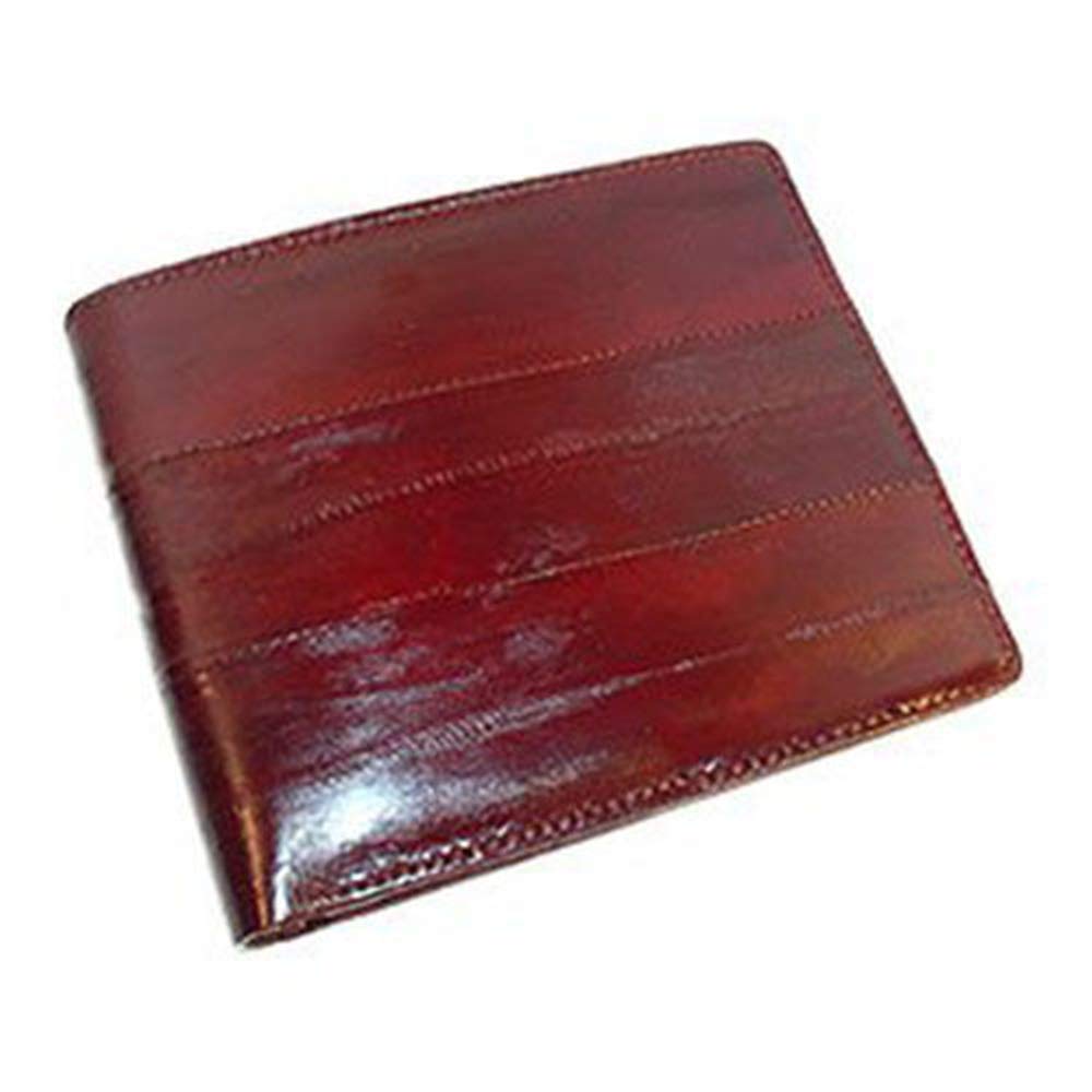 Premium Eel Skin Leather Men's Bifold Wallet - Slim RFID Blocking Flip ID Card Holder for Cash & Credit Cards - Perfect Gift for Dad, Husband, Boyfriend (Business, Travel, Everyday Use)