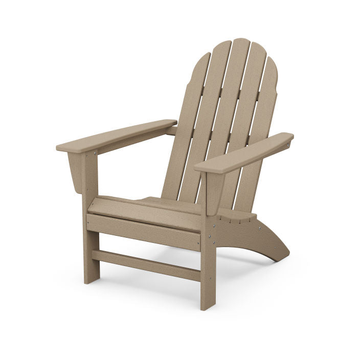 POLYWOOD Vineyard Adirondack Chair - All-Weather Outdoor Furniture for Patio, Garden & Poolside Relaxation | Durable Recycled Plastic Material