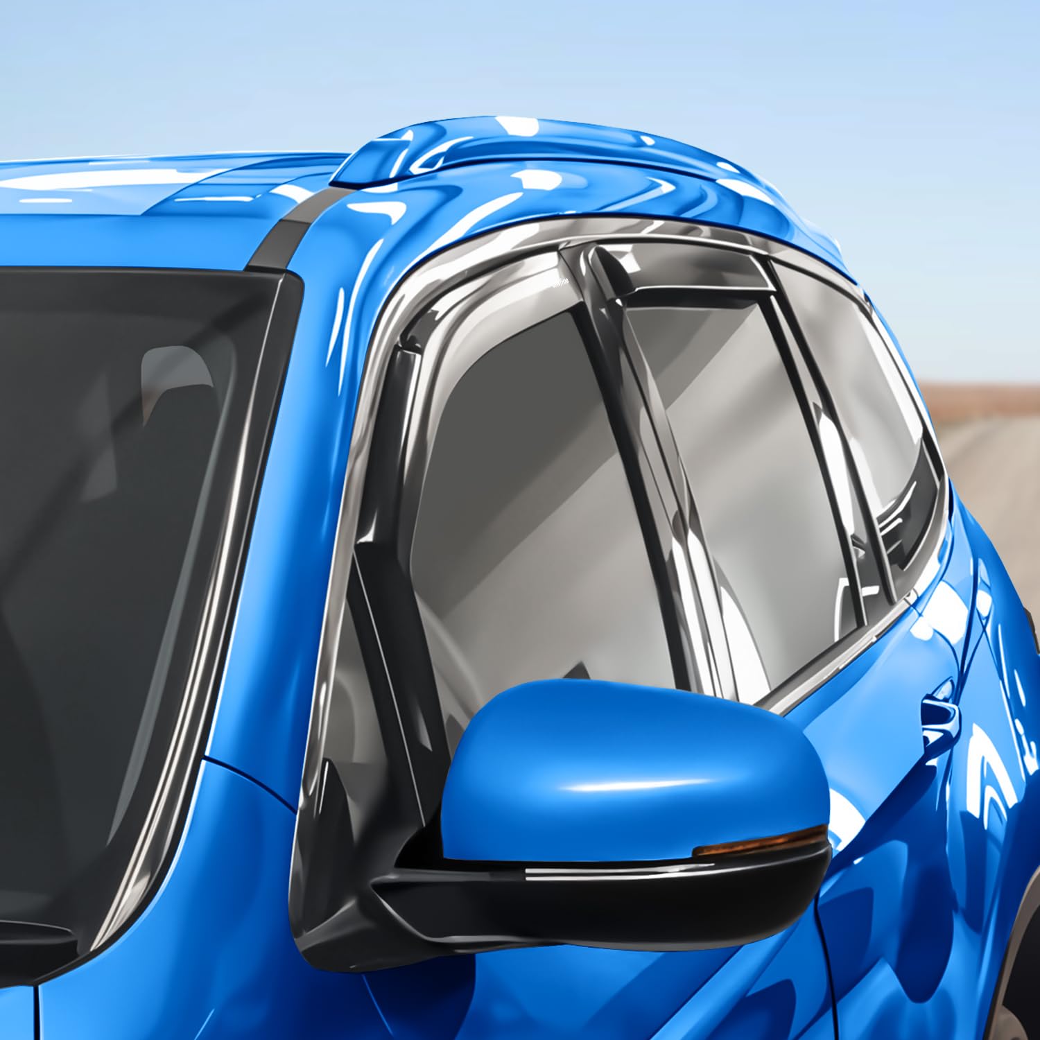 Goodyear Shatterproof In-Channel Window Deflectors for Honda Passport 2019-2025 - 4pc Rain Guards & Vent Visors - Car Windshield Protection Accessories for All-Weather Driving & Noise Reduction