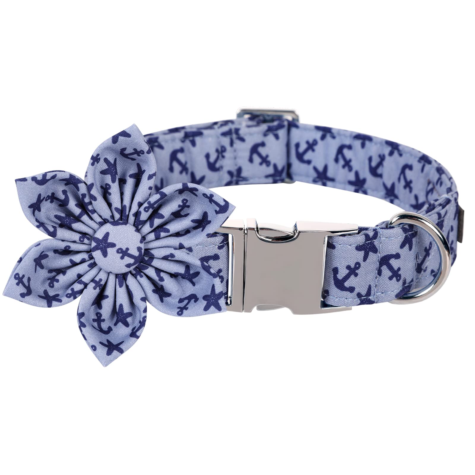 Lionet Floral Dog Collar - Adjustable Comfortable Pet Collar with Flower Design for Small Medium Large Dogs | Perfect for Summer Walks, Outdoor Adventures & Gift Giving