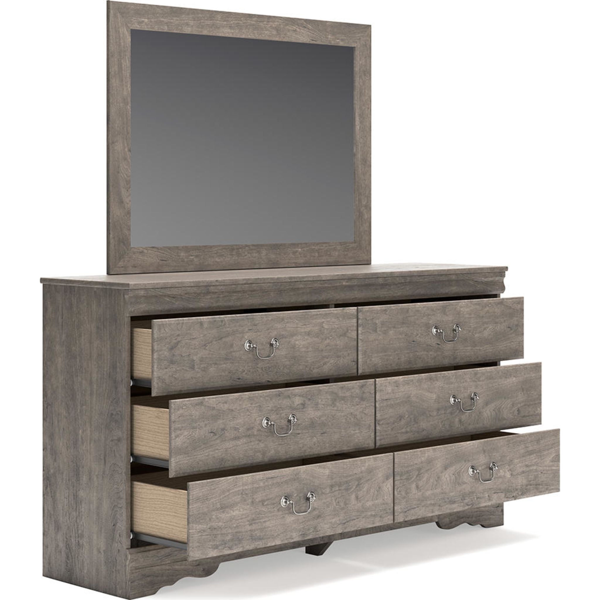 Bayzor 5-Piece Twin Bedroom Set in Gray - Modern Bed Frame, Nightstand & Dresser for Small Spaces | Perfect for Kids Rooms, Guest Bedrooms & Apartments