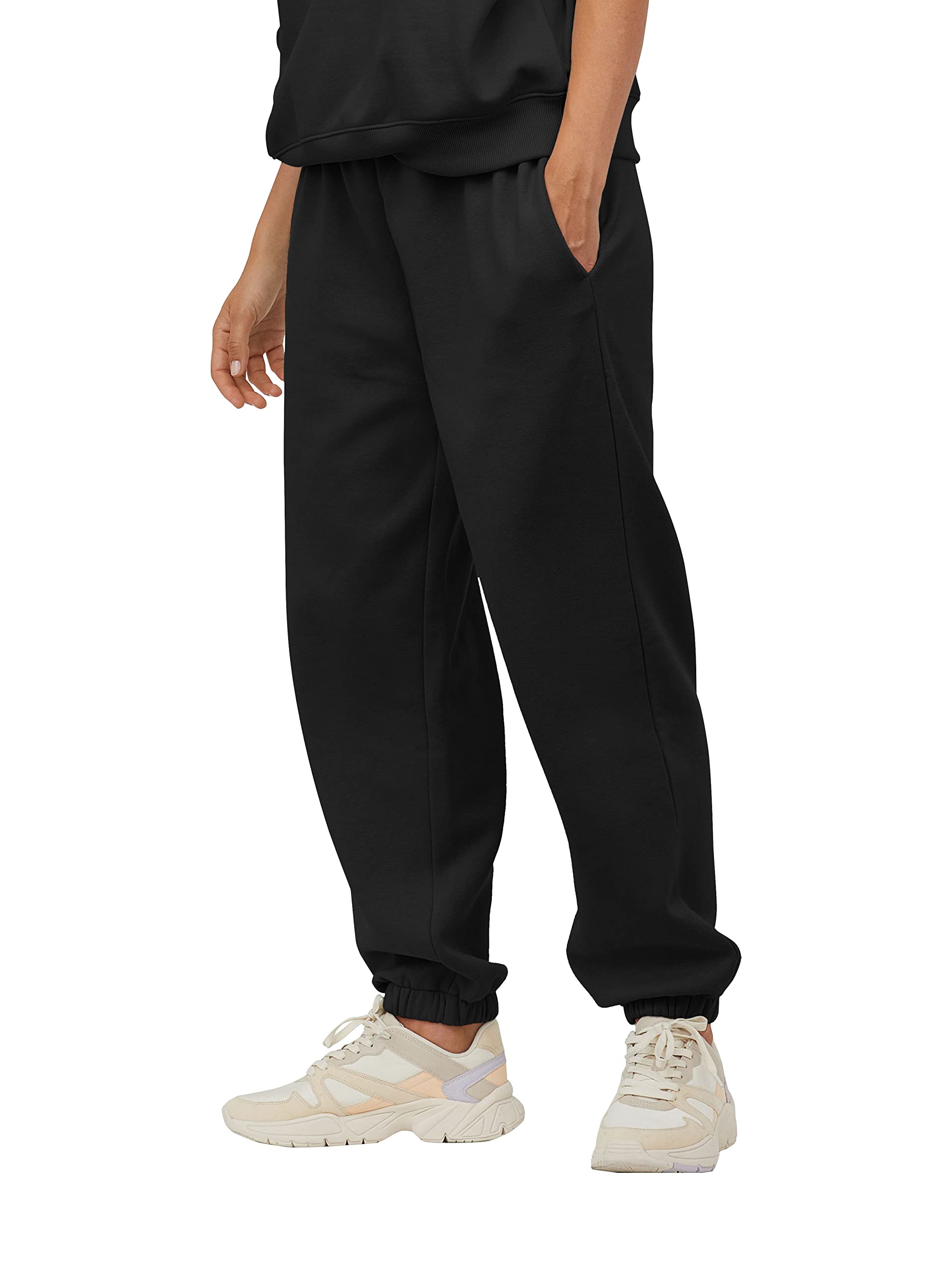 Ma Croix Men's Lightweight Sweatpants with Pockets - Elastic Waist Fleece Joggers for Running, Lounge & Casual Wear