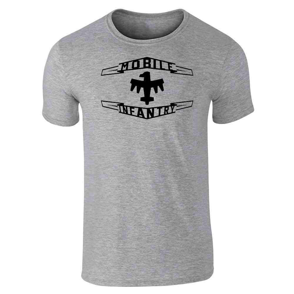 Terran Federation Mobile Infantry Flag Sci-Fi T-Shirt for Men & Women | Grey 3XL | Casual Wear, Cosplay & Fan Convention Outfit
