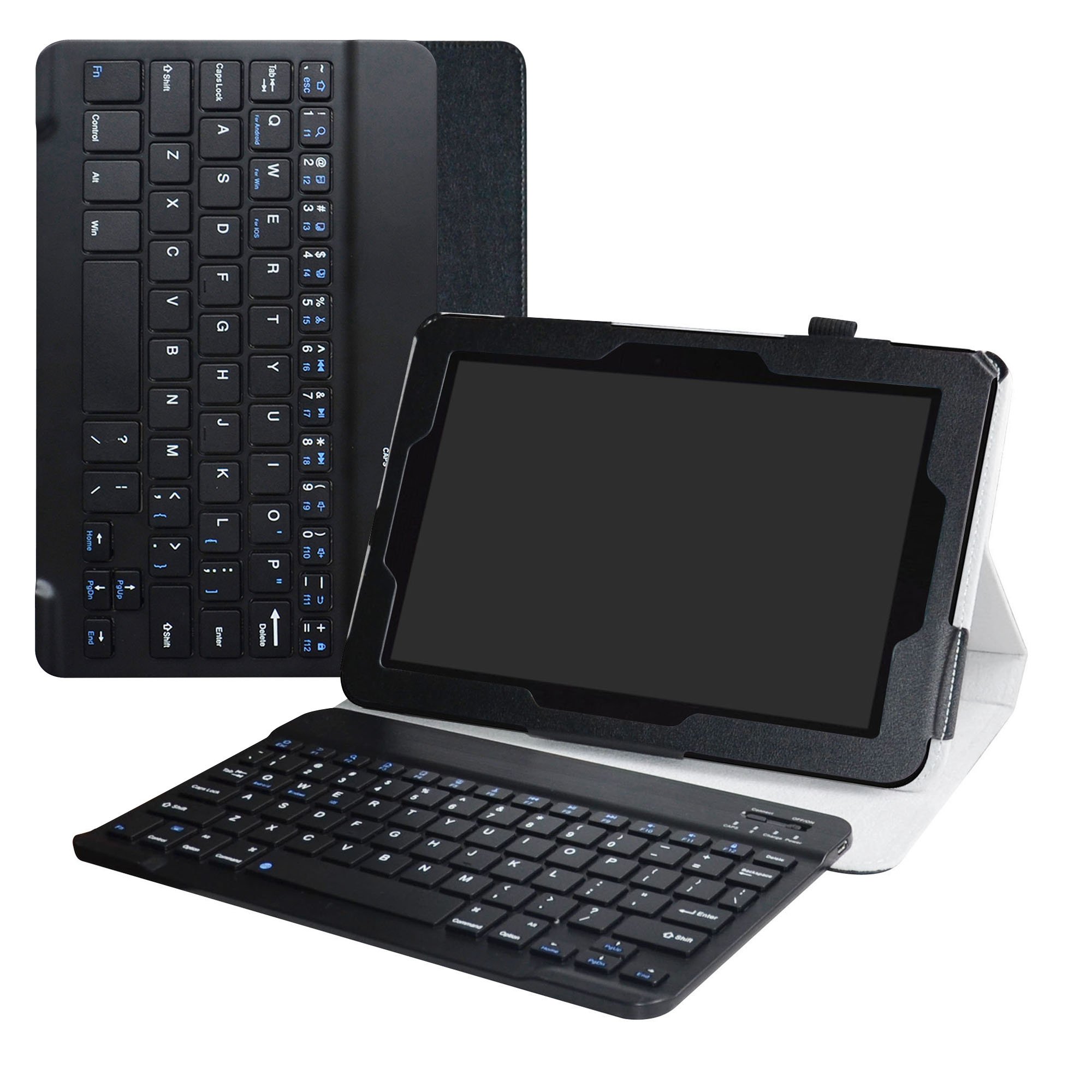 Verizon Ellipsis 10 Keyboard Case - Detachable PU Leather Stand Cover with Backlit Keyboard for 10