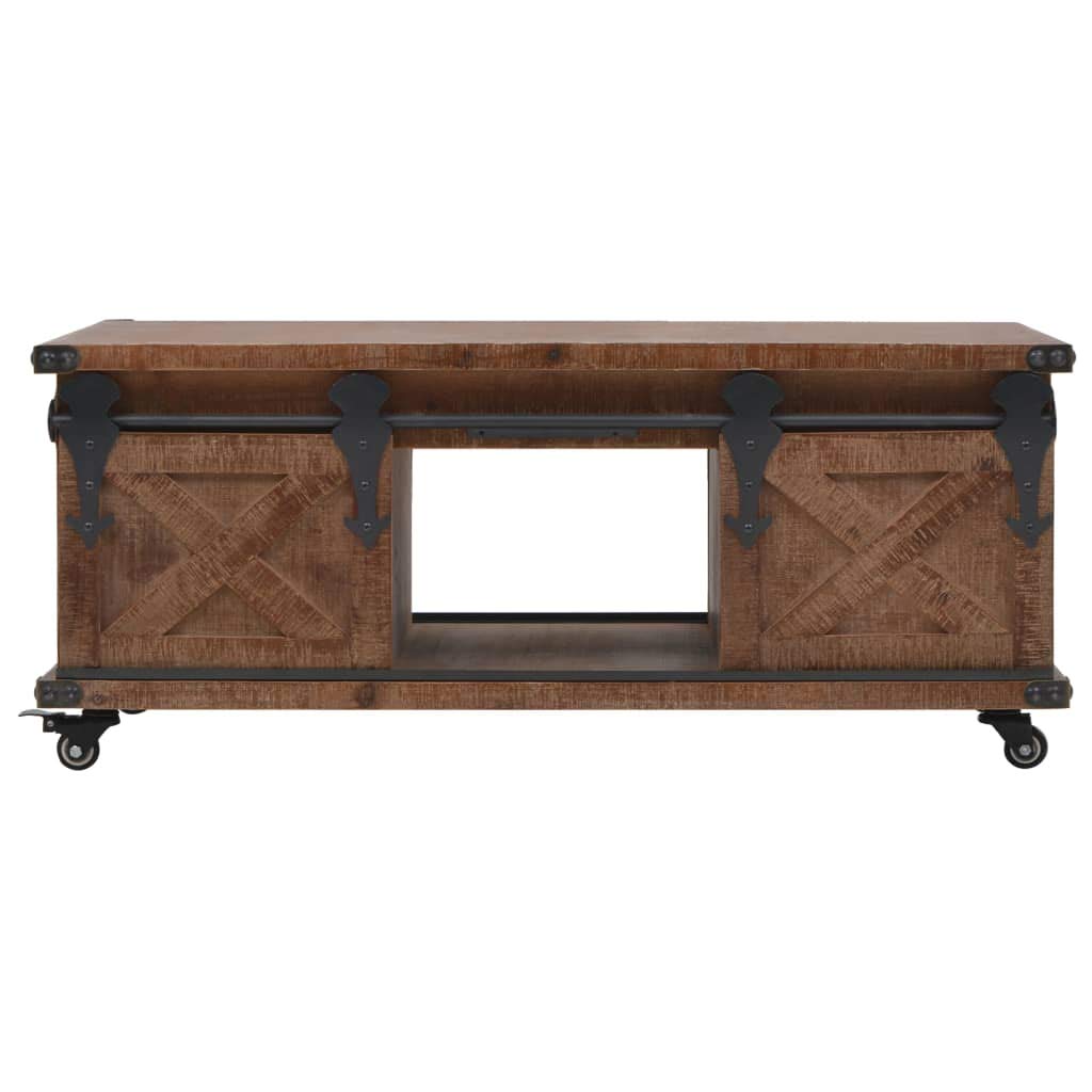 CHARMMA Solid Fir Wood Coffee Table - 35.8