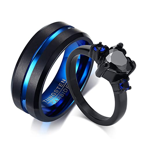 B01. A Pair Ring-Custom-Tungsten Style 1