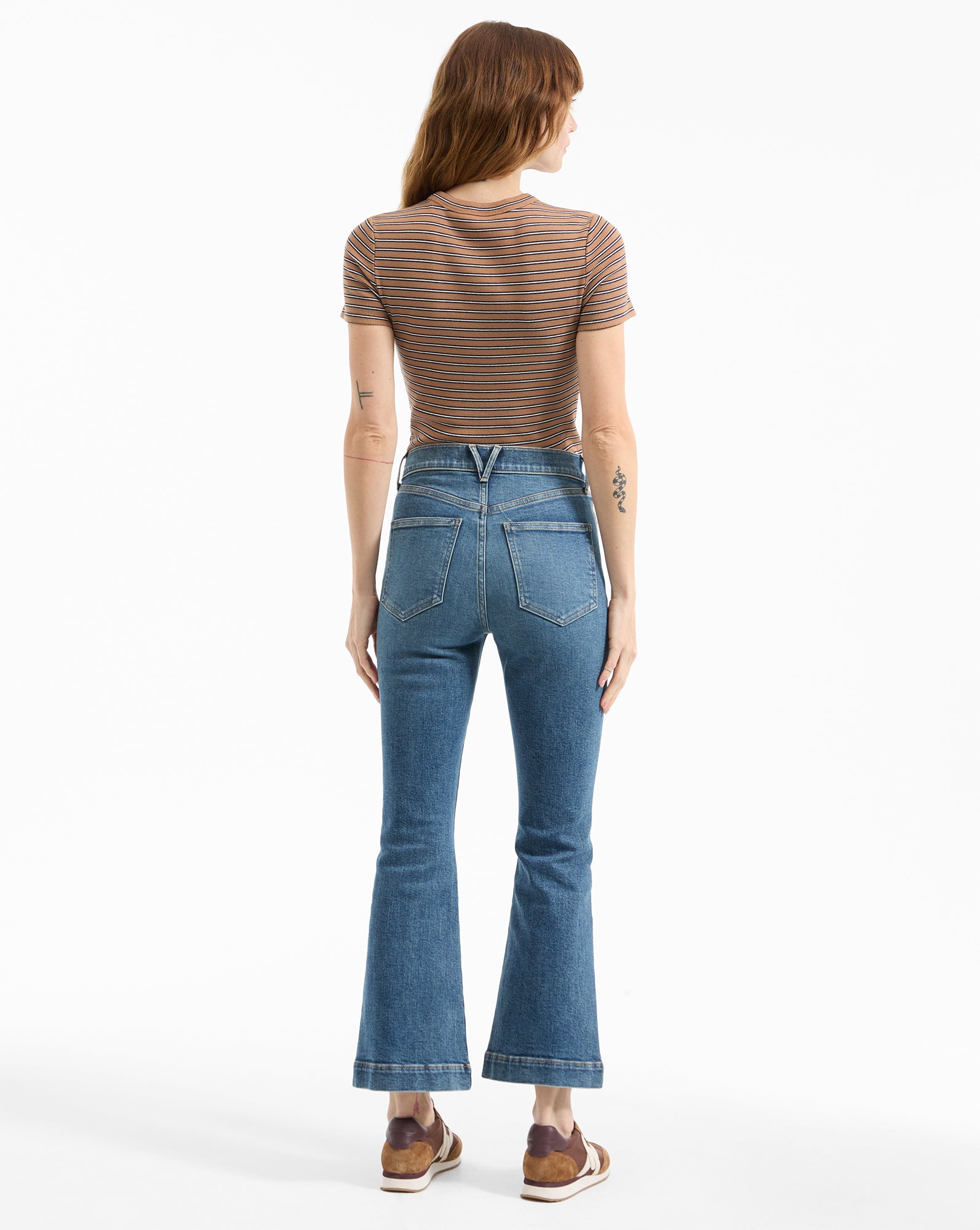 Carson Women's Kick Flare Jeans - High Waist Stretch Denim Pants for Casual & Retro Style | Perfect for Everyday Wear, Date Night & 70s Fashion Looks