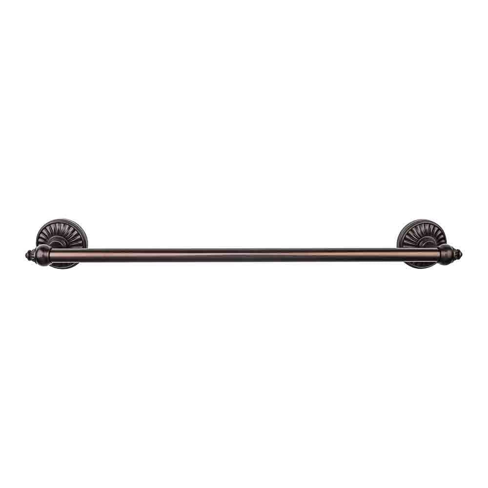 Top Knobs TUSC8-PTA Tuscany Single Towel Rod in Pewter Finish - Elegant Bathroom Accessory for Towel Organization & Spa-Like Decor
