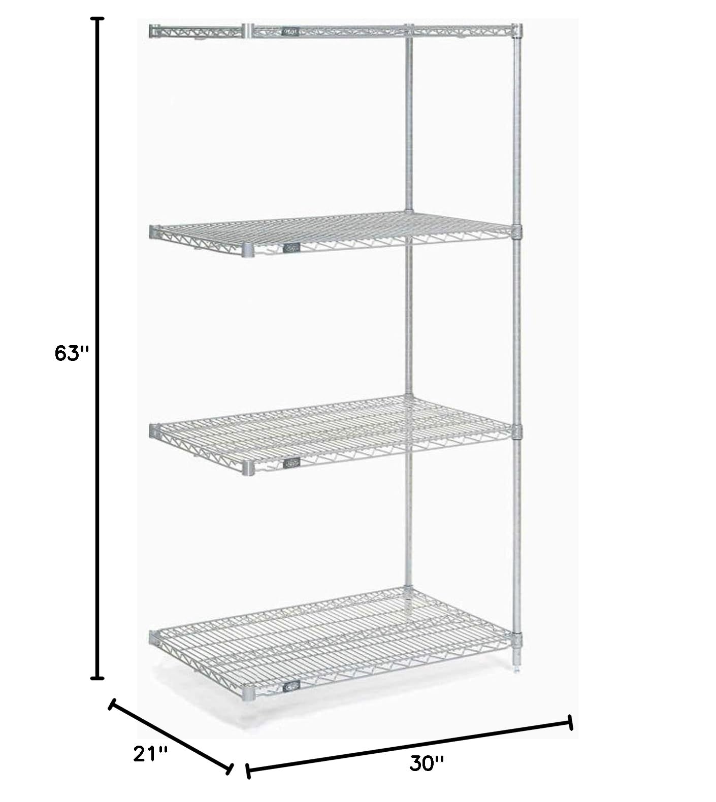 Nexel 5-Tier Chrome Wire Shelving Unit - 30