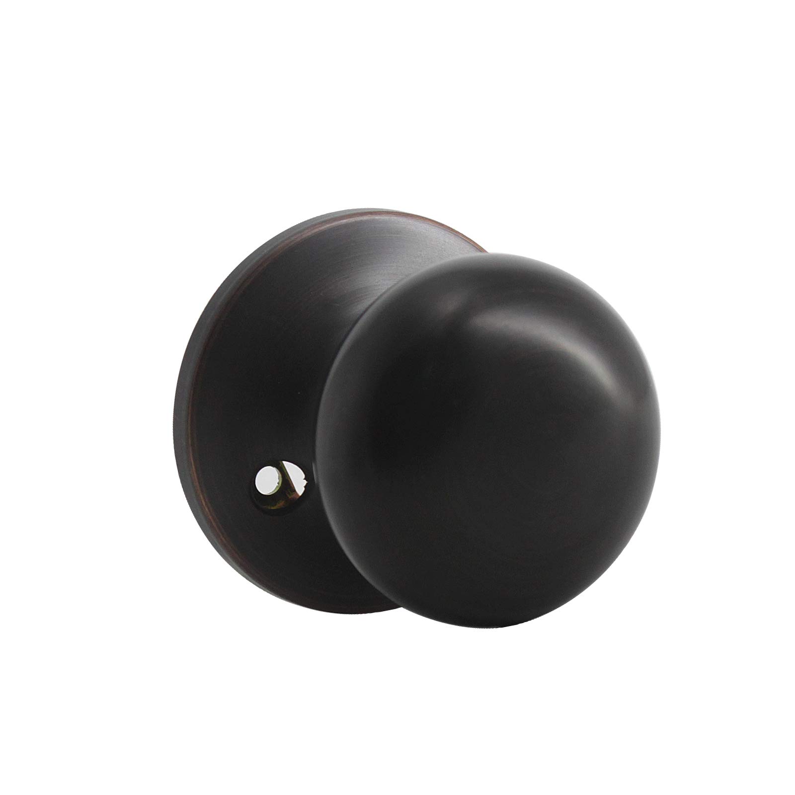 Oil Rubbed Bronze Half Dummy Door Knob - Left/Right Handed for Easy Installation (1 Pack) - Perfect for Bedroom & Closet Doors