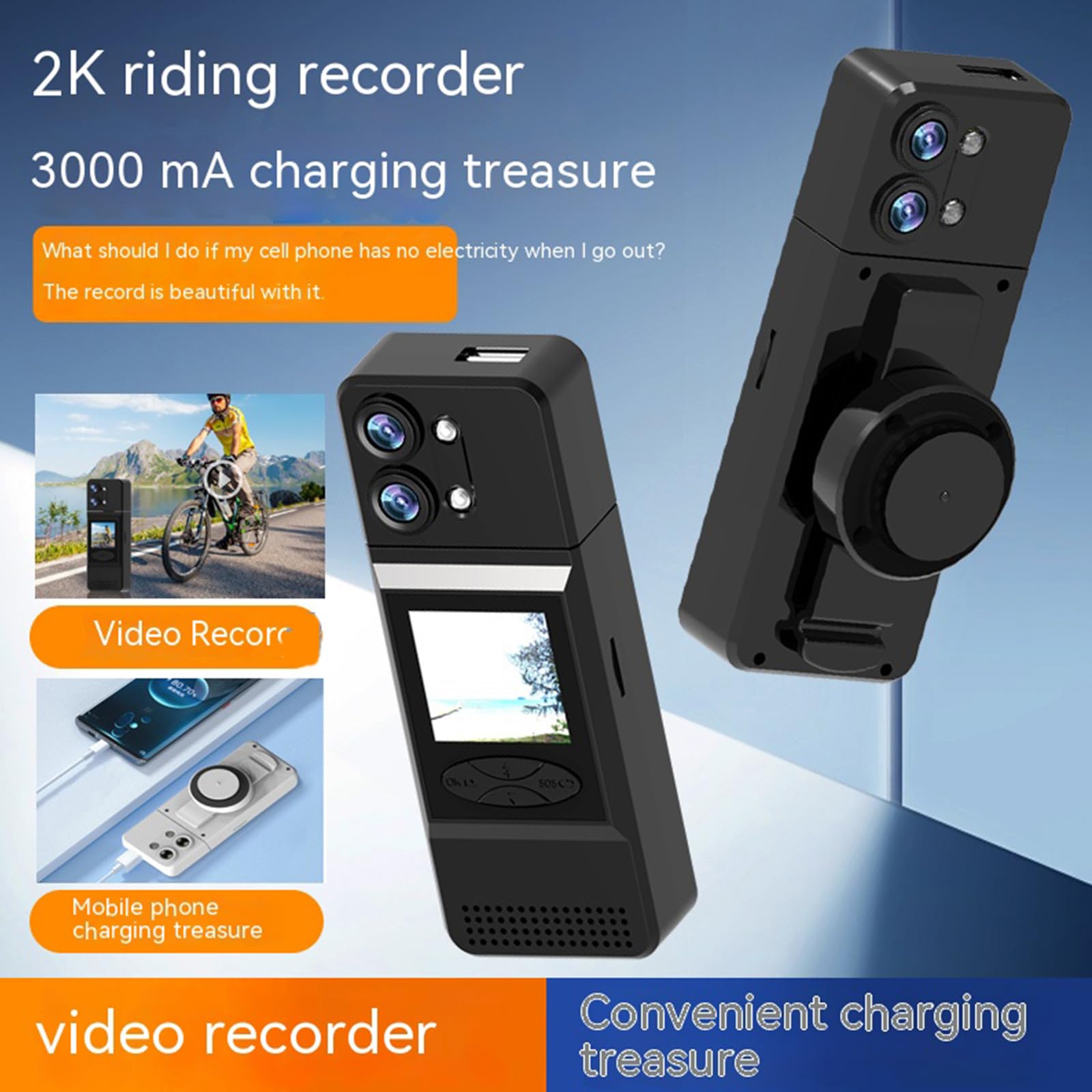 HD Body Camera with Night Vision - Waterproof Sports Video Recorder for Outdoor Activities, Police, Security & Cycling - Wide Angle Lens & Clear Recording