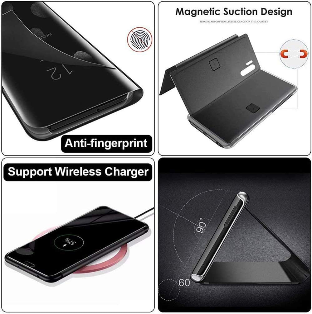 Sony Xperia XZ3 Mirror Case with Stand - Gold Shockproof Cover for Daily Use