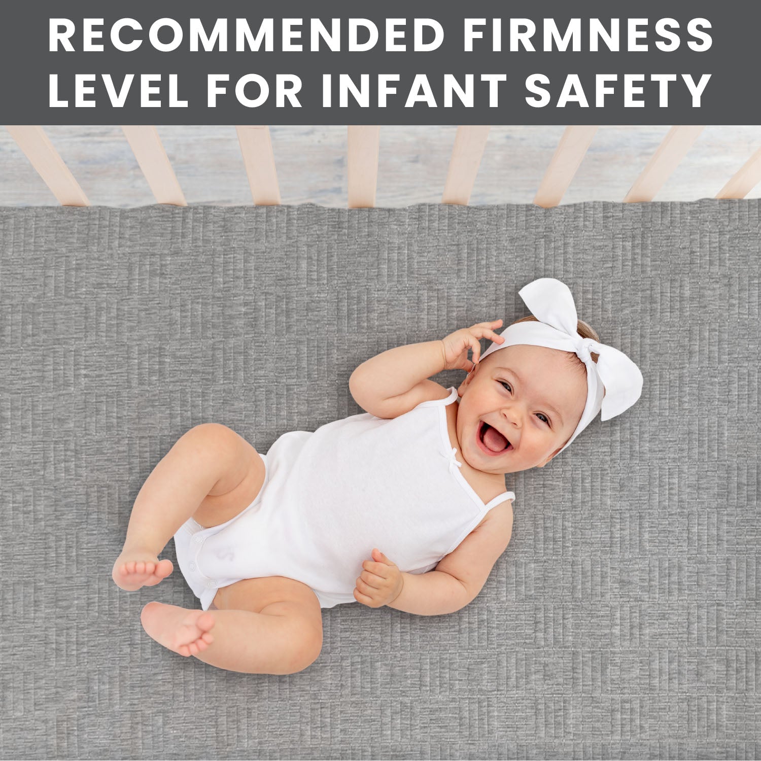 Sweet Beginnings Dual-Sided Baby Crib & Toddler Mattress - Firm Infant Side & Soft Toddler Side for Safe Sleep | Perfect for Nursery, Daycare & Travel Cribs