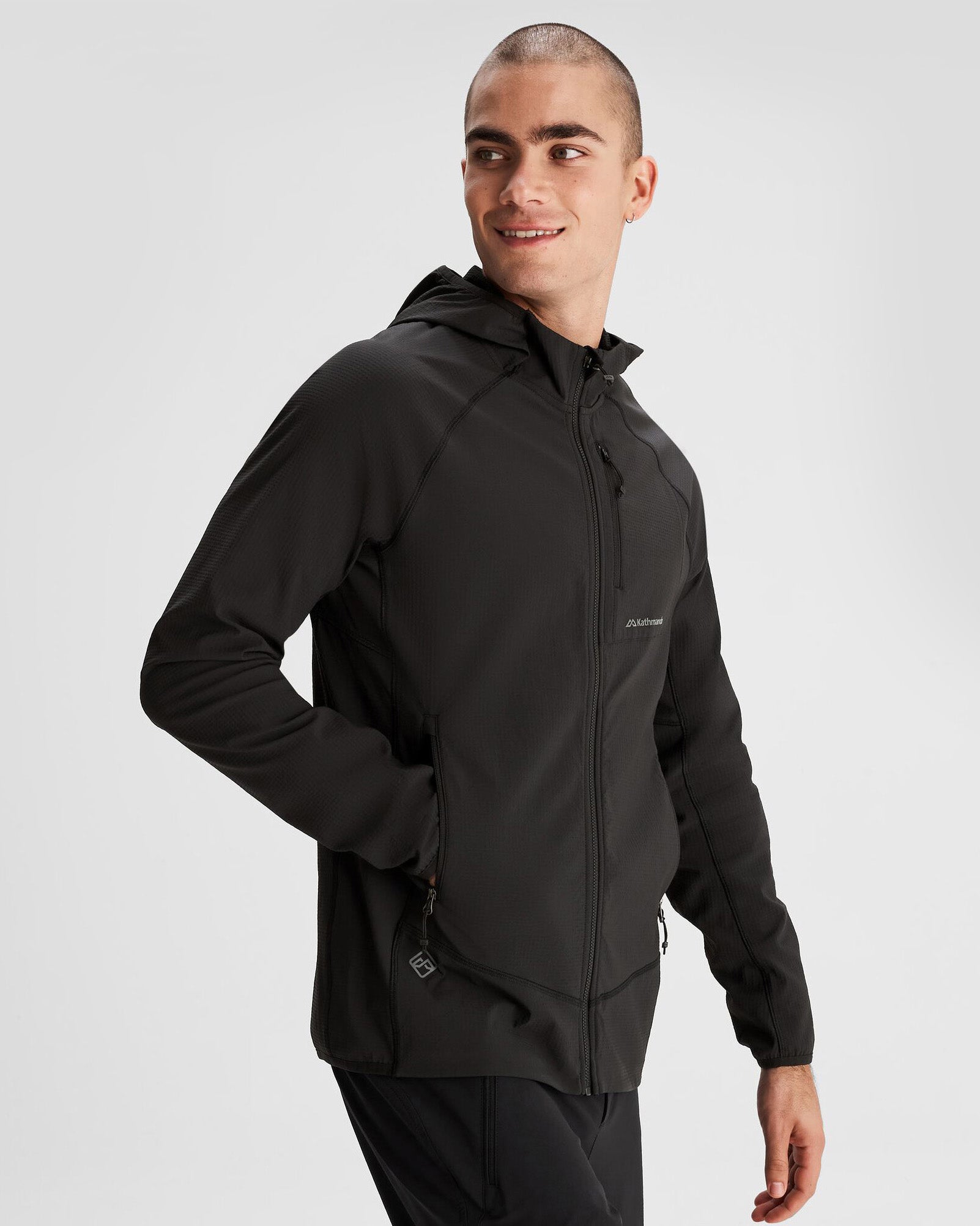 Men's Aysen Hooded Fleece Jacket - Soft Warm Winter Coat for Outdoor Activities, Black Stingray Color - Perfect for Hiking, Camping & Casual Wear