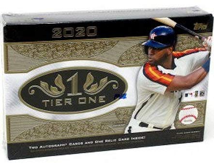 2020 Topps Tier One MLB Baseball Trading Cards Box - 3 Premium Collector Cards | Perfect for Sports Memorabilia Collectors & Baseball Fans