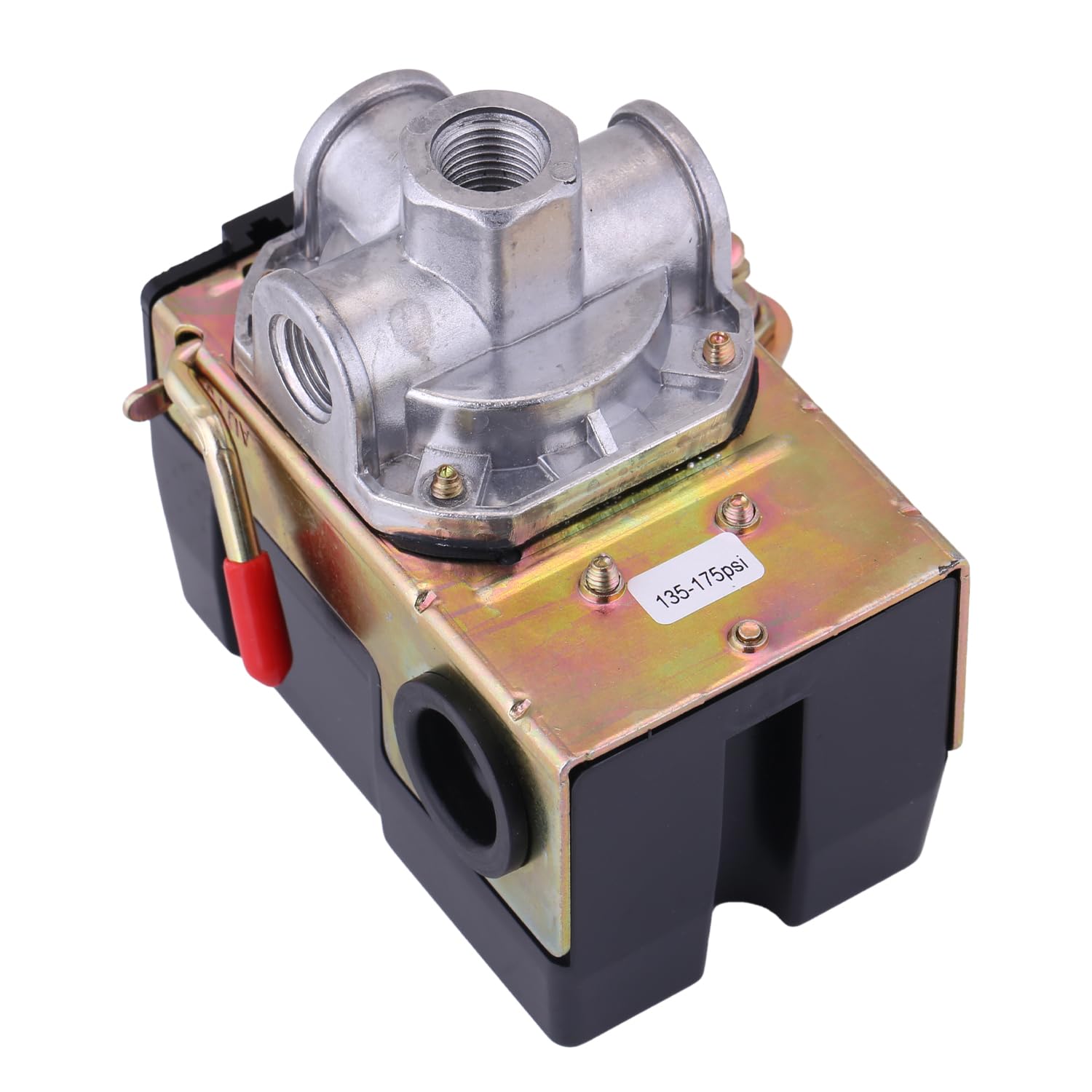 Heavy Duty 175 PSI Air Compressor Pressure Switch with 4 Ports & 1/4