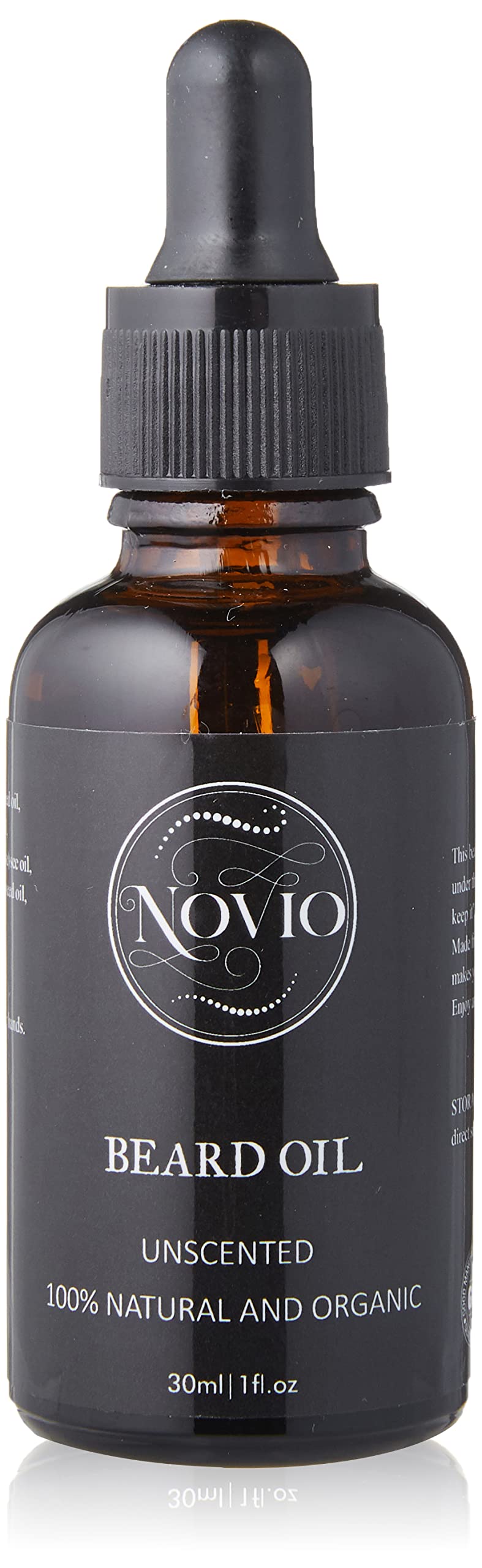 Novio Beard Oil for Men - Natural Growth & Conditioning Beard Oil with Argan & Jojoba Oils - Perfect for Daily Grooming & Styling