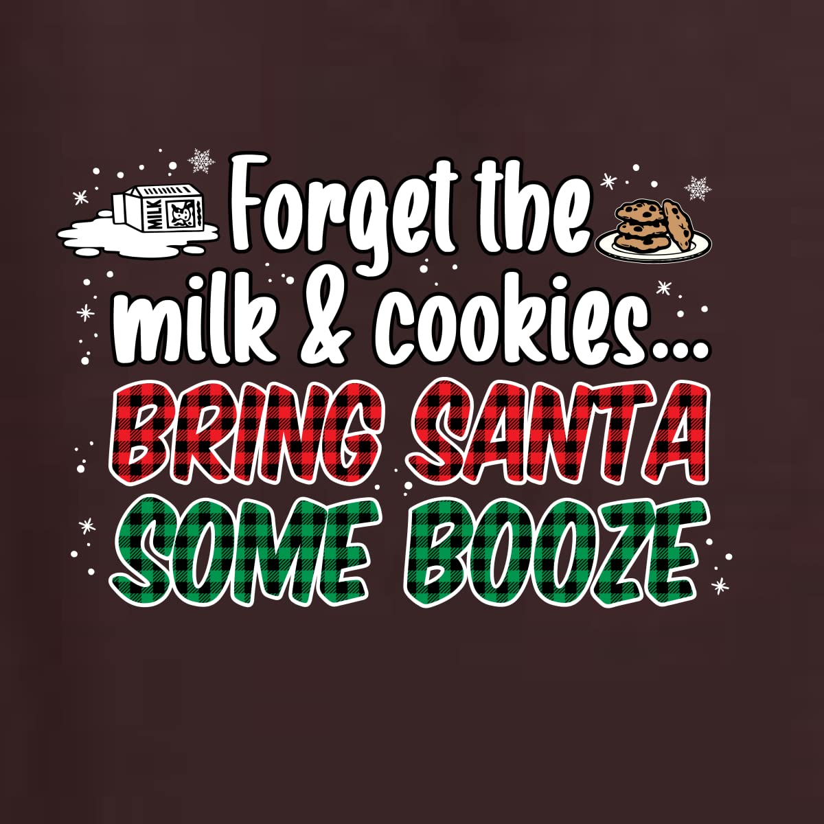 Santa Booze Christmas Tri-Blend Racerback Tank Top - Funny Holiday Party Outfit for Women - Perfect for Ugly Sweater Parties & Christmas Bar Crawls