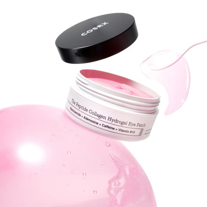COSRX The Peptide Collagen Hydrogel Eye Patch 60 Count (85g) - Anti-Aging Under Eye Treatment for Dark Circles, Puffiness & Wrinkles - Perfect for Skincare Routine & Travel