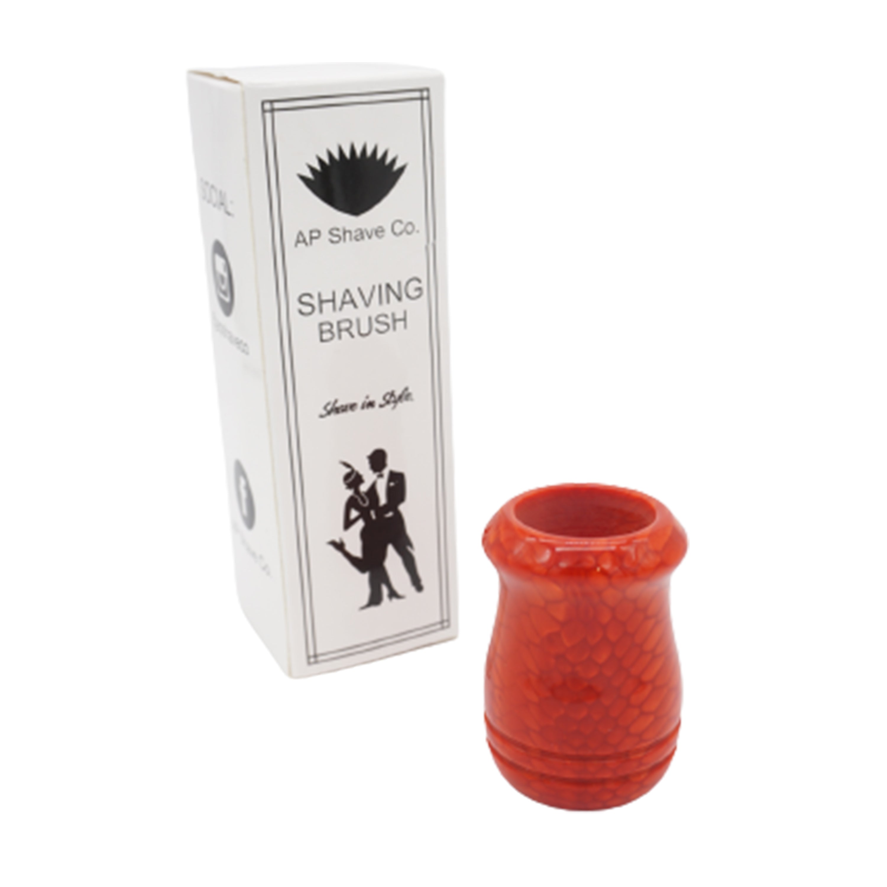 Premium Red Snakeskin Handcrafted Shaving Brush Handle - Fits 24mm & 26mm Knots - Perfect for Wet Shaving & Grooming Gifts