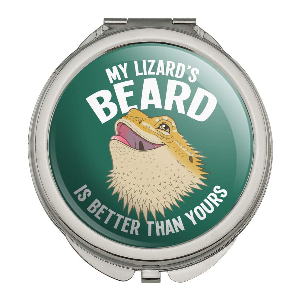 Bearded Dragon Travel Purse - Compact Handbag with Mirror for Pets & Makeup