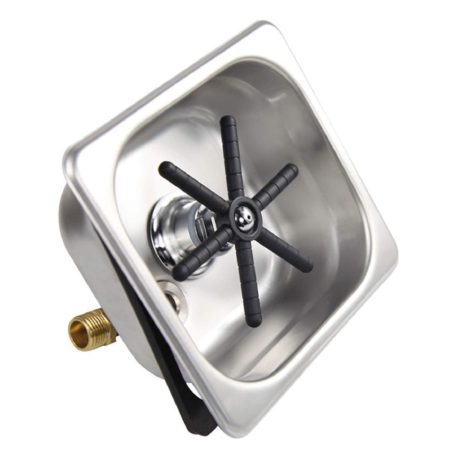 Automatic Stainless Steel Cup Washer - JFF Faucet Glass Rinser for Bar, Coffee, Milk Tea Cups | Commercial Dishwasher for Hotel, Restaurant & Cafe Use