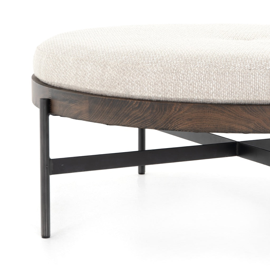 Edwyn Large Ottoman Storage Bench with Tufted Upholstery - Gibson Wheat Fabric - Perfect for Living Room, Bedroom, or Entryway Storage and Seating
