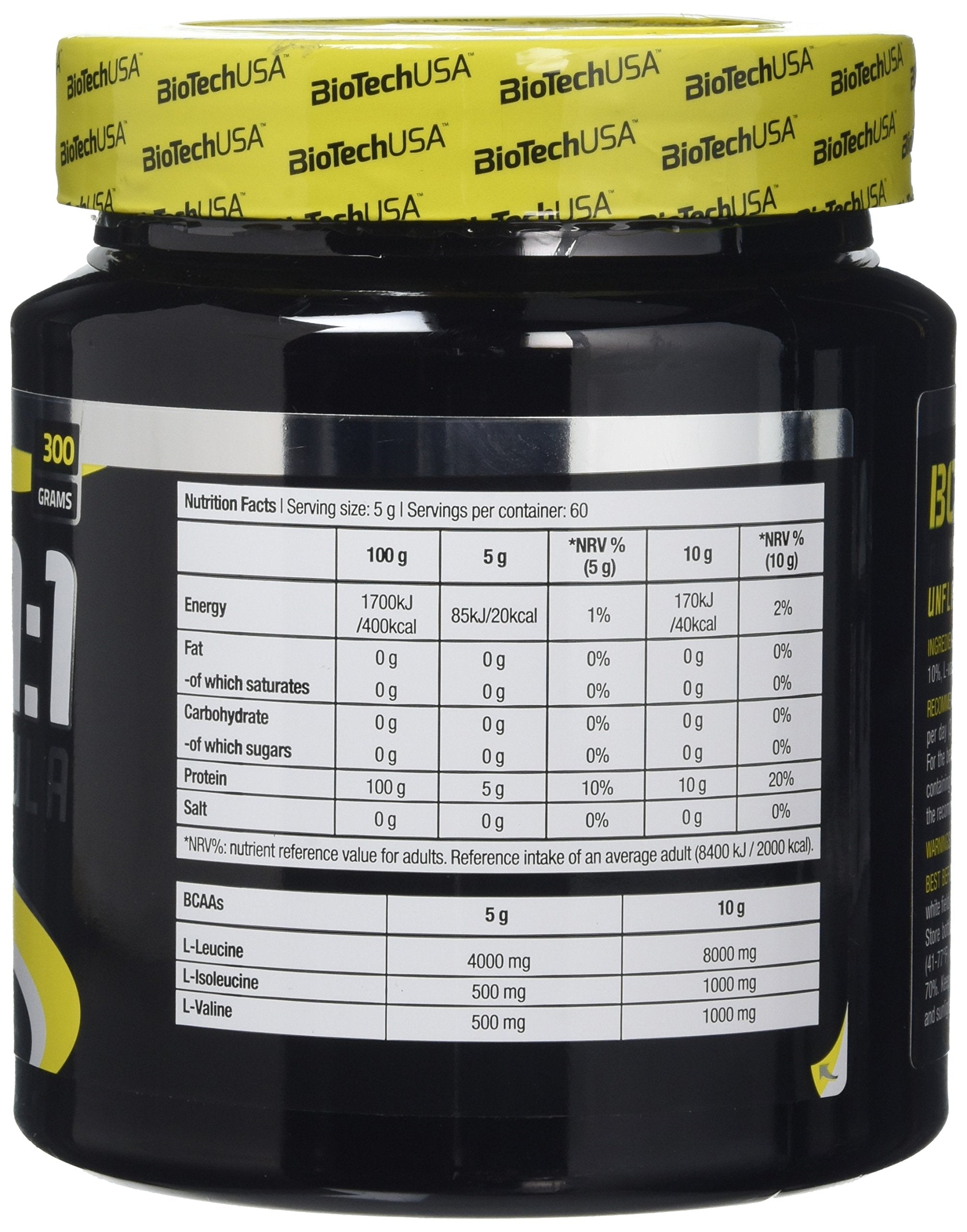 BioTechUSA BCAA 8:1:1 Unflavored Powder - 300g Branched Chain Amino Acids Supplement for Muscle Recovery & Workout Performance | Ideal for Athletes, Bodybuilders & Fitness Enthusiasts