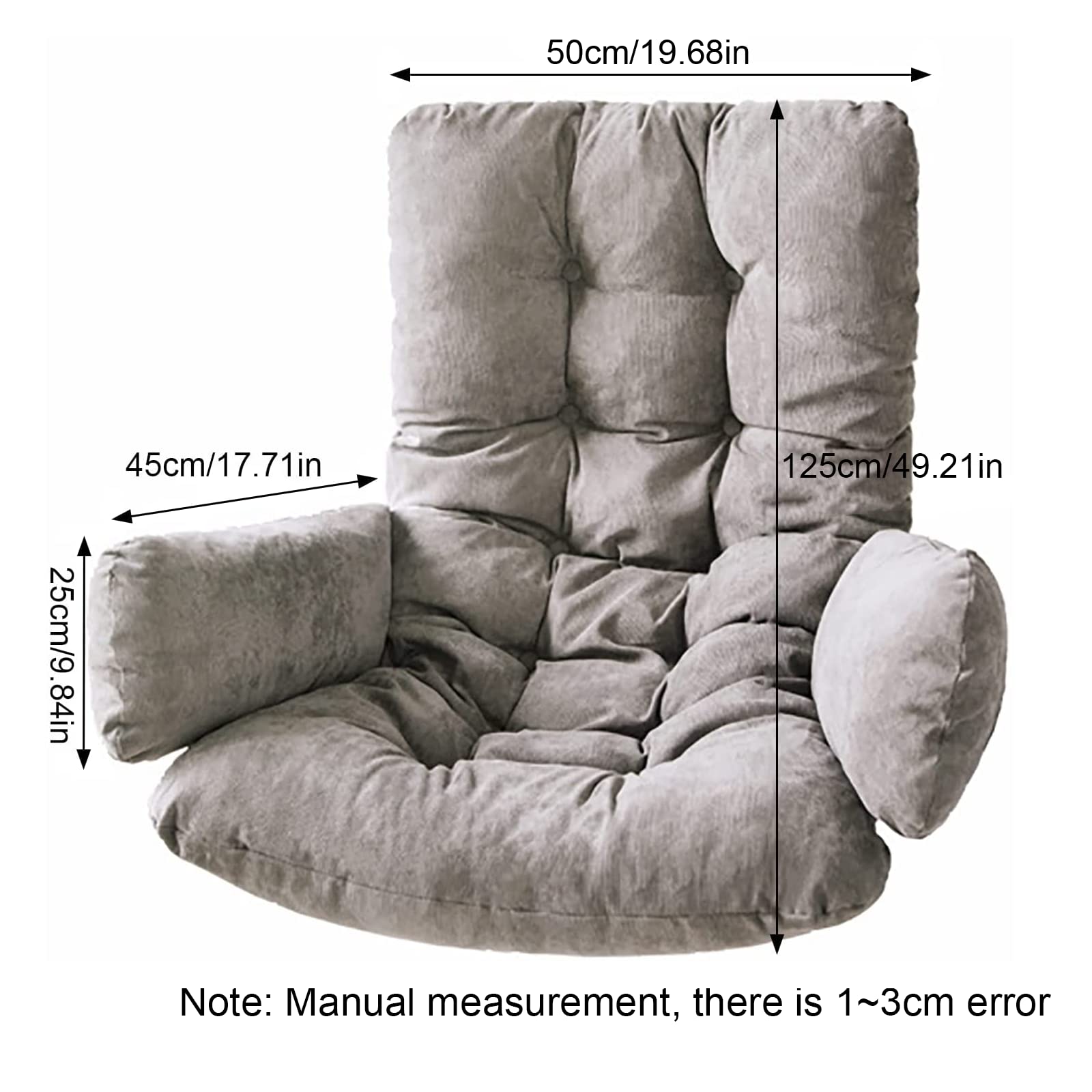 Premium Swing Egg Chair Cushion - Ultra Soft Indoor/Outdoor Seat Pad for Rattan Hammock & Hanging Basket Chairs - Thick Nest Back Pillow (49x20in, Coffee) - Perfect for Garden, Patio, Balcony & Relaxation Spaces