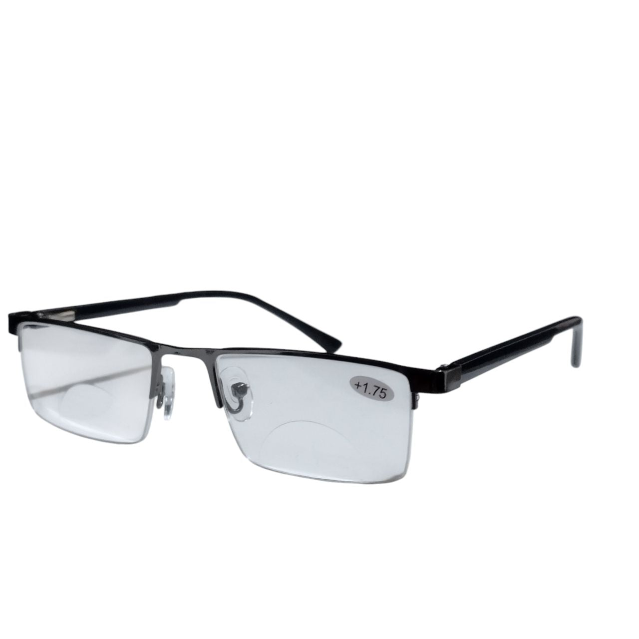 Premium Metal Supra Kryptok Bifocal Reading Glasses for Men & Women - Stylish Half-Rim Eyewear for Reading, Computer Work & Close-Up Tasks