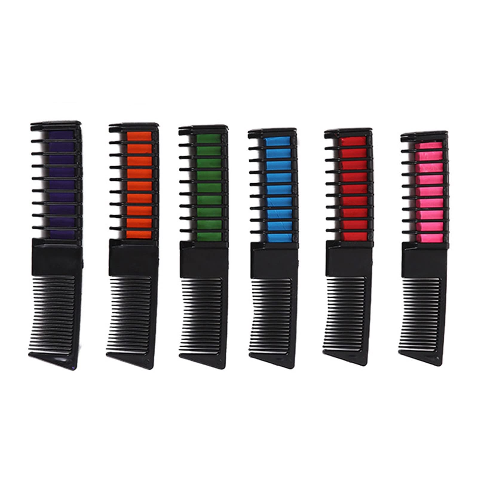 Temporary Hair Color Chalk Comb - Disposable Hair Dye for Women, Instant Hair Highlights & Streaks, Non-Toxic Hair Color Powder for Parties, Halloween, Cosplay & Special Events - Easy Wash Out Hair Mascara for Fun Styling