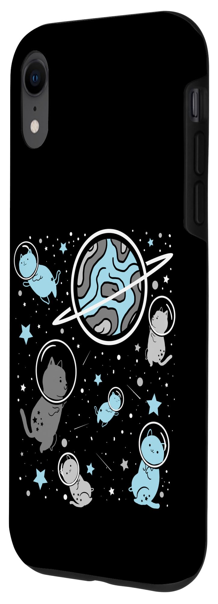 iPhone XR Case - Demiboy Cat in Space Trans Pride Design | Protective Phone Cover for LGBTQ+ Support, Daily Use & Gifts