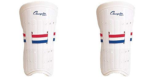 Champion Sports 7-Inch Plastic Soccer Shin Guards - Lightweight Protective Gear for Youth & Adult Players - Perfect for Training, Matches & Outdoor Sports