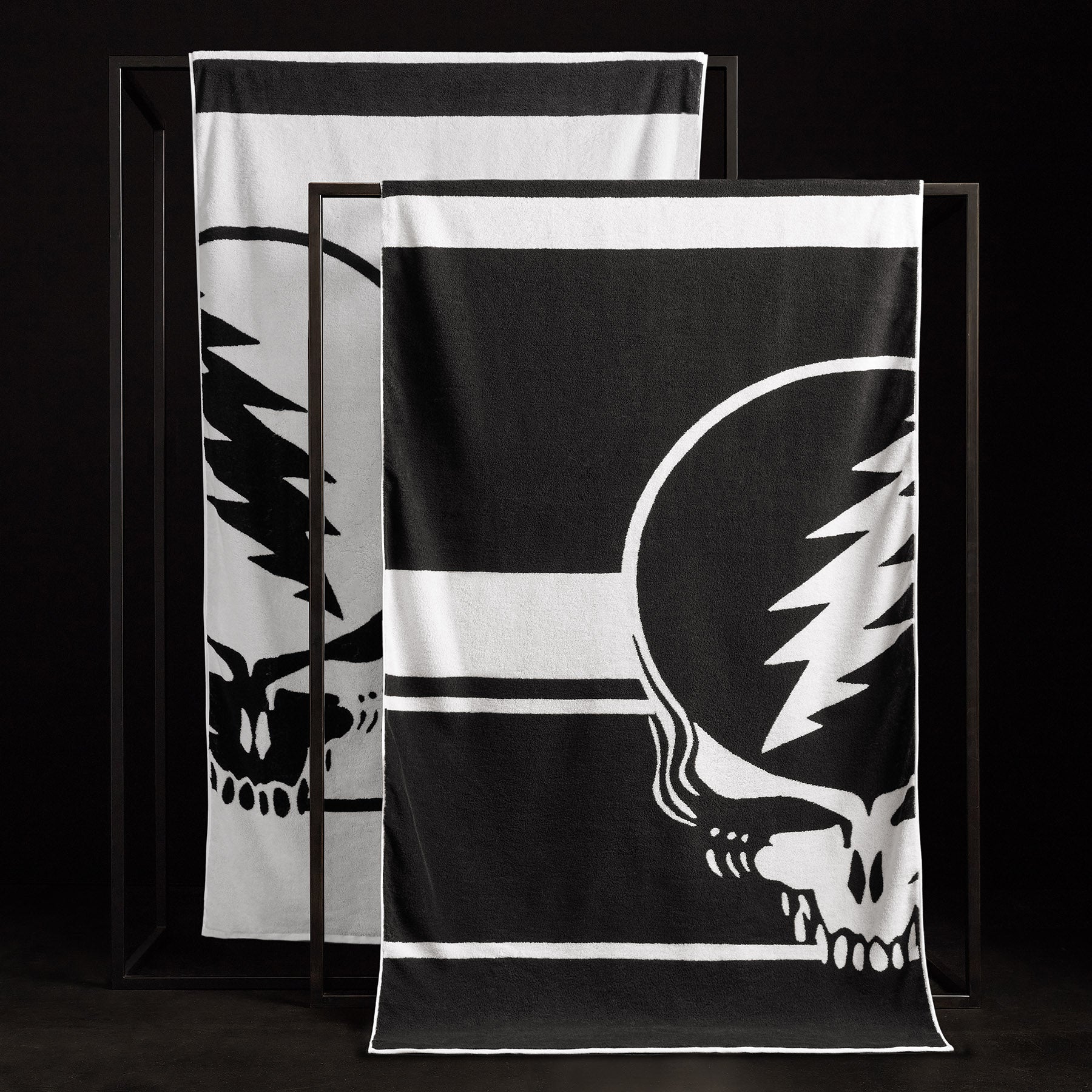 Grateful Dead Black and White Beach Towel - Soft, Absorbent & Durable for Pool, Beach, and Outdoor Use