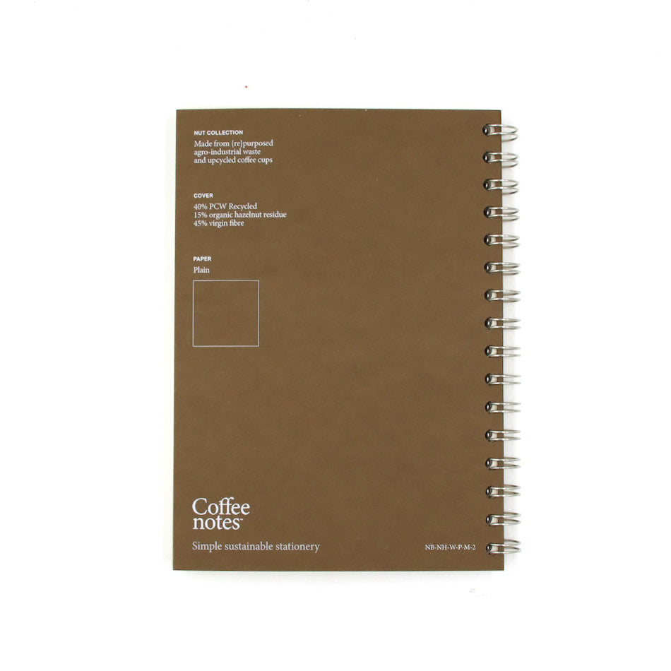 Coffeenotes Medio Wiro Notebook - A5 Hardcover Journal with 80gsm Paper, Hazelnut Brown - Perfect for Office, School & Creative Writing