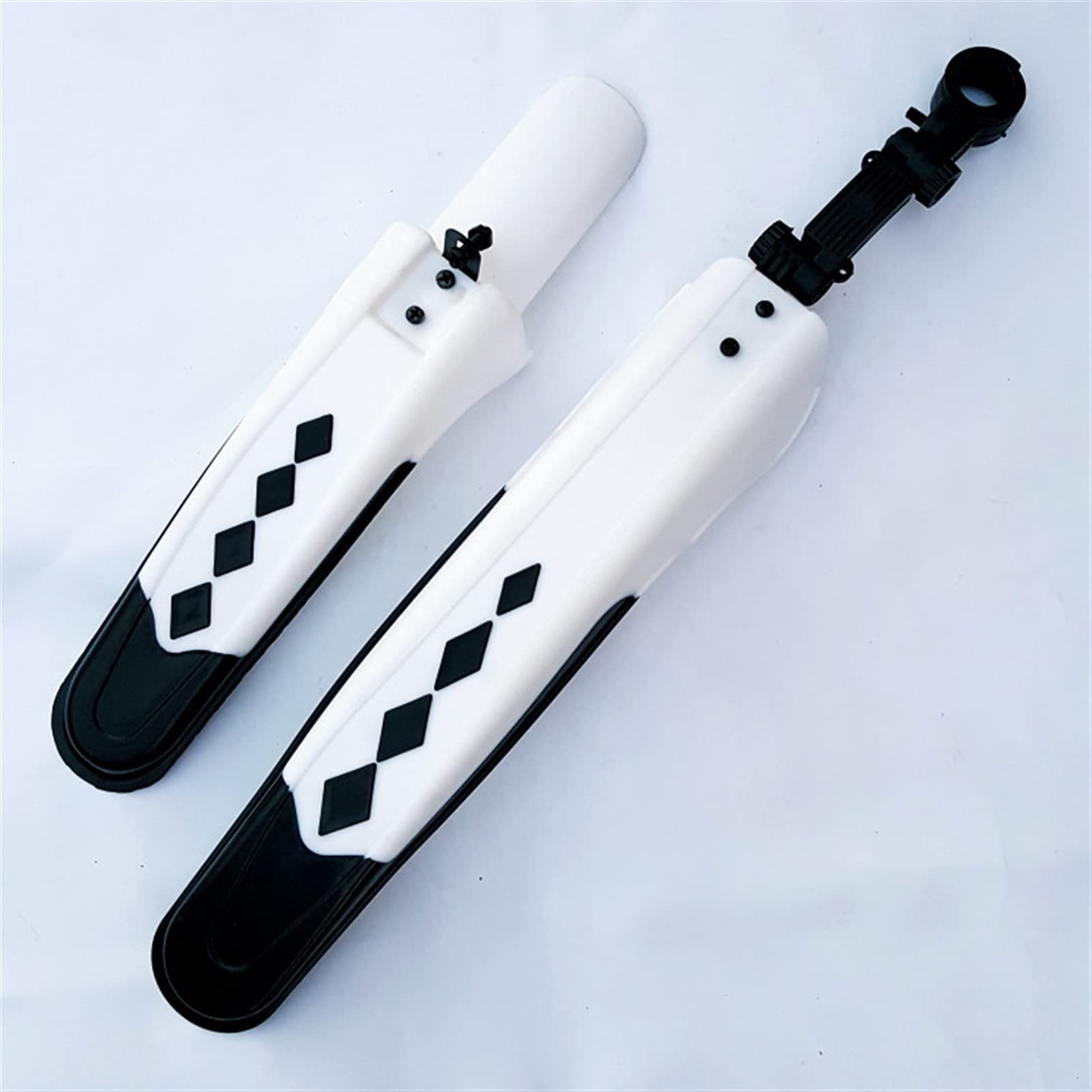 TOMYEUS Universal Bike Fender Set - Front & Rear MTB Mudguard for Road Bikes, Mountain Bikes & Cycling - Durable Rain Protection in 6 Colors (White) - Perfect for Commuting, Off-Road Adventures & Wet Weather Riding