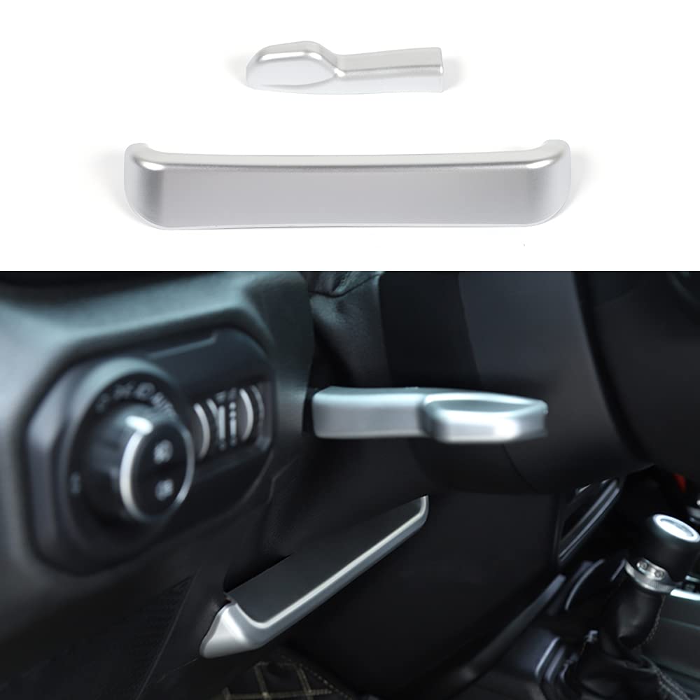 Jeep Wrangler JL & JT Gladiator Steering Wheel Cover 2018+ - ABS Silver Trim Height Adjustment Interior Accessory | Perfect for Off-Roading & Daily Commute