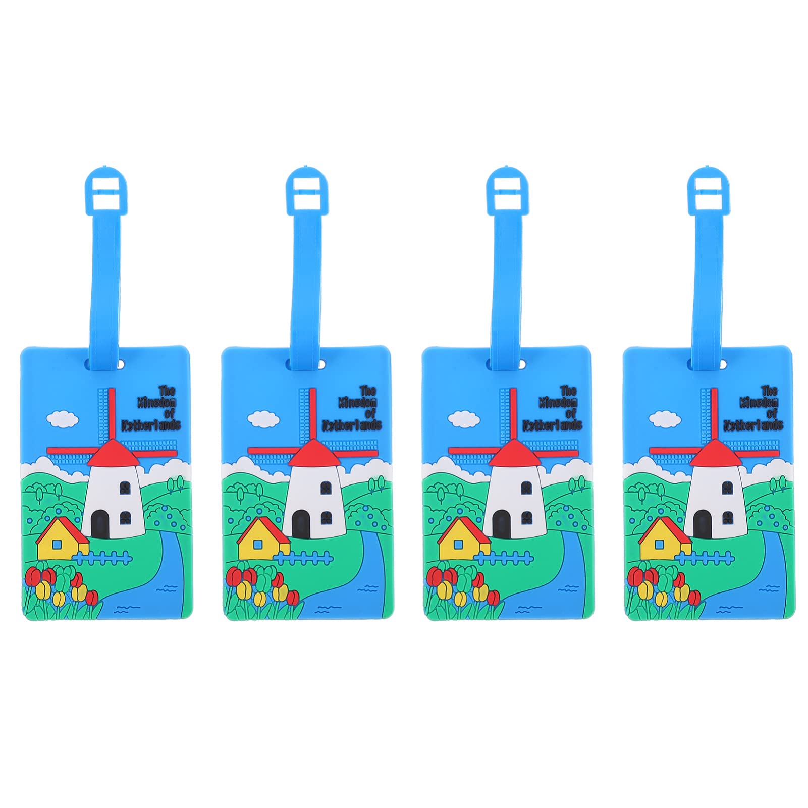 VALICLUD Travel Backpack with 4pcs Silicone Luggage Tags - Waterproof Suitcase Labels for Business, School & Vacation - Cute Baggage ID Tags for Couples Gifts (Perfect for Airports, Hotels & Backpacking Trips)