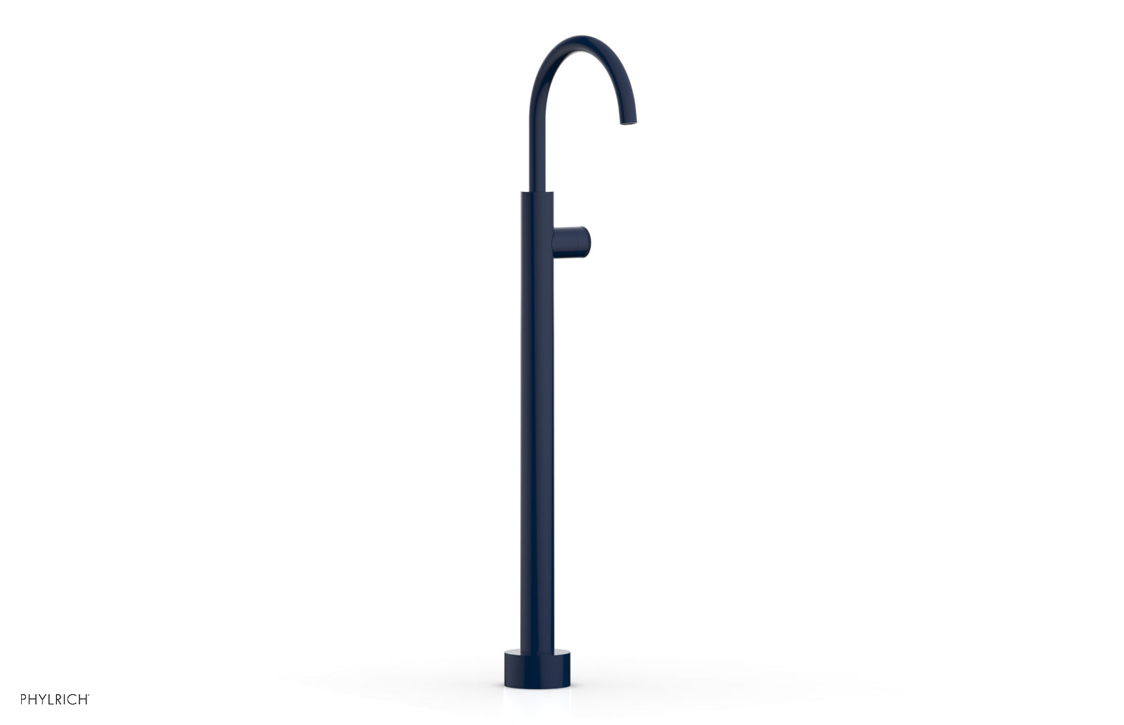 BASIC II Tall Floor Mount Tub Filler with Knurled Handle - Model 2304402 | Modern Bathroom Faucet for Freestanding Tubs & Luxury Spa Experience