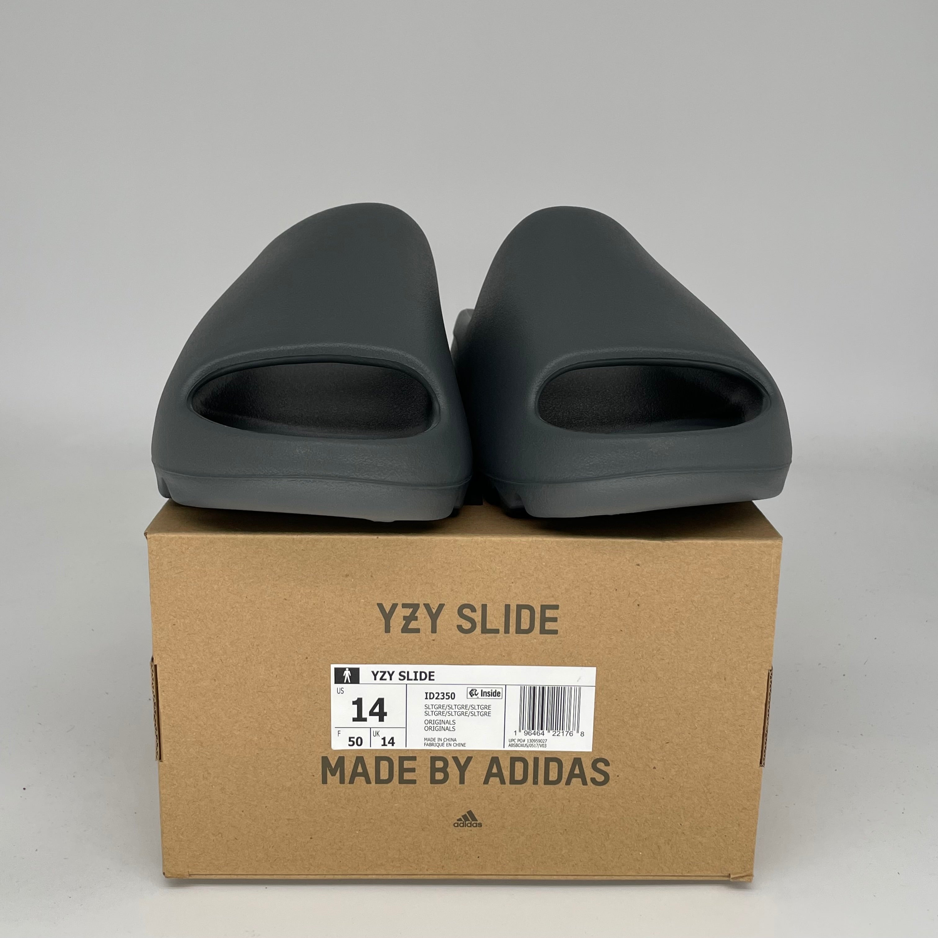 Adidas Yeezy Slide Slate Grey - Men's Size 14 [ID2350] | Comfortable Slides for Beach, Pool & Casual Wear