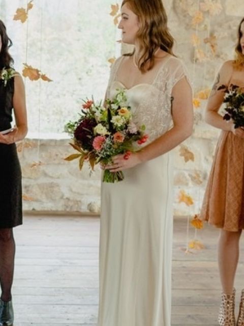 Catherine Deane Zaden Gown - Elegant Long Sleeve Lace Wedding Dress for Bride, Perfect for Church Ceremony & Formal Evening Events