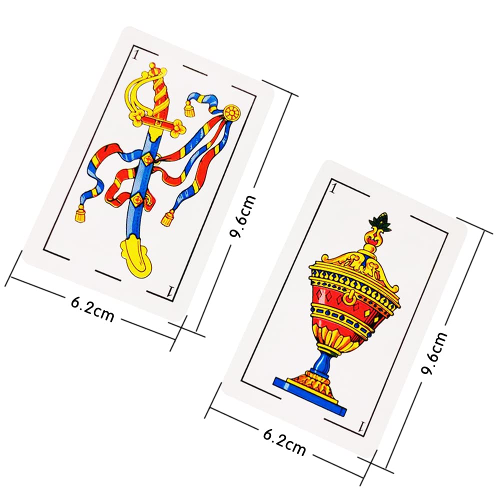 Original Spanish Playing Cards - 4 Decks of Barajas Españolas for Briscas, Tute & Casino Games - Authentic Mexican & Puerto Rican Style Cards for Family Game Nights & Casino Parties