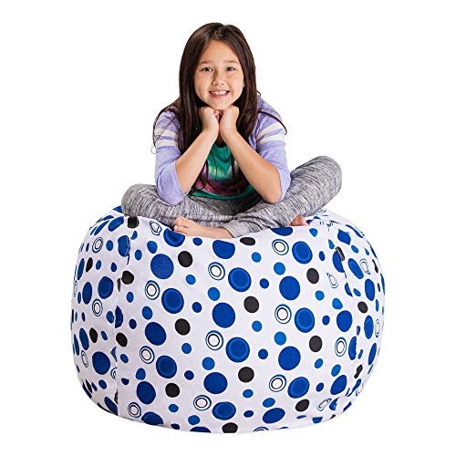 Canvas Bubbles Blue and White